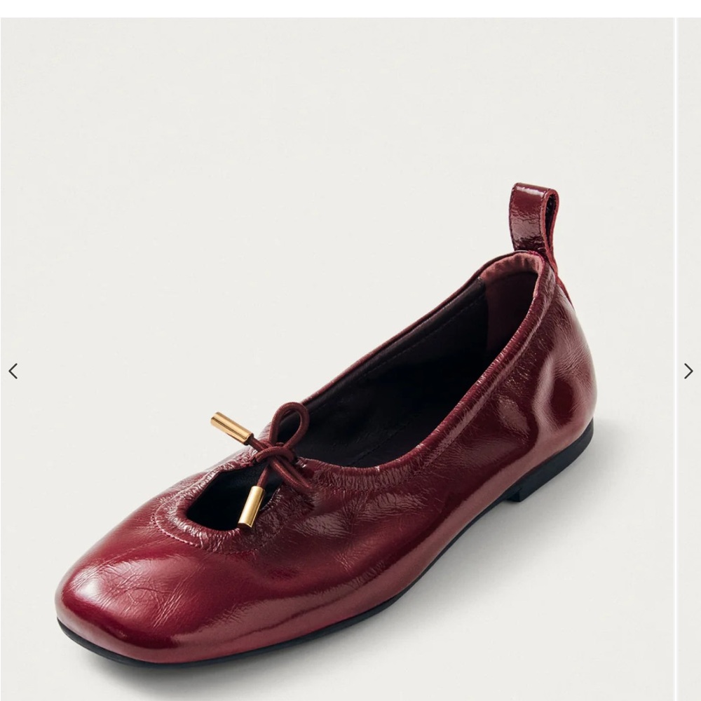 ALOHAS - ROSALIND BURGUNDY PATENT LEATHER FLAT - Bestseller